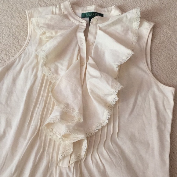 Ralph Lauren ruffle top - Picture 2 of 3
